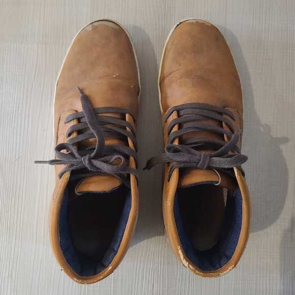 2/$20 Men's Aldo Brown Leather Ankle High Tie Boots Size 10 - Picture 5 of 9